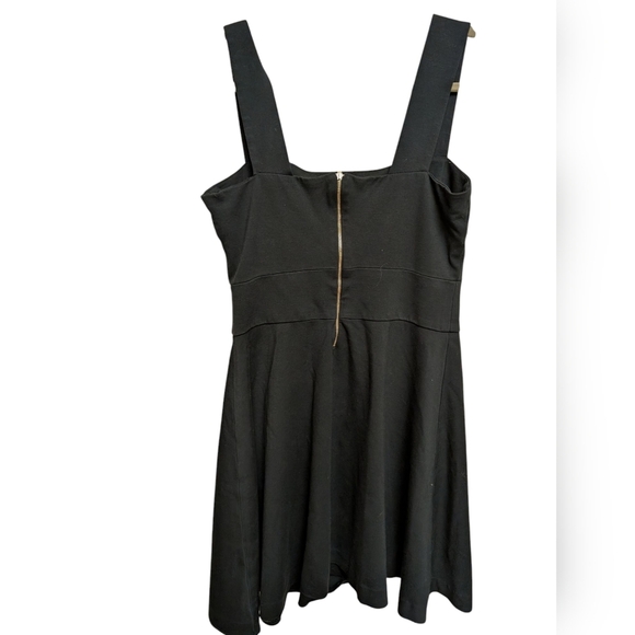 Banana Republic Black Dress Office Career Sleeveless Fit & Flare Whimsey Goth S8 - Picture 2 of 4